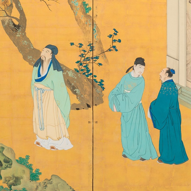 円山応挙_陶淵明図屏風（部分）