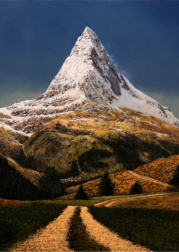 「白銀の峰 マッターホルン」（F4号）